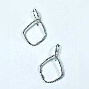 Monica Vinader Riva Diamond Hoop Drop Earrings